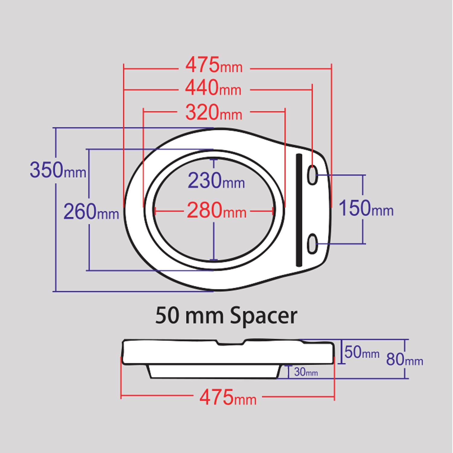 Spacer-50mm_Measurements_vector